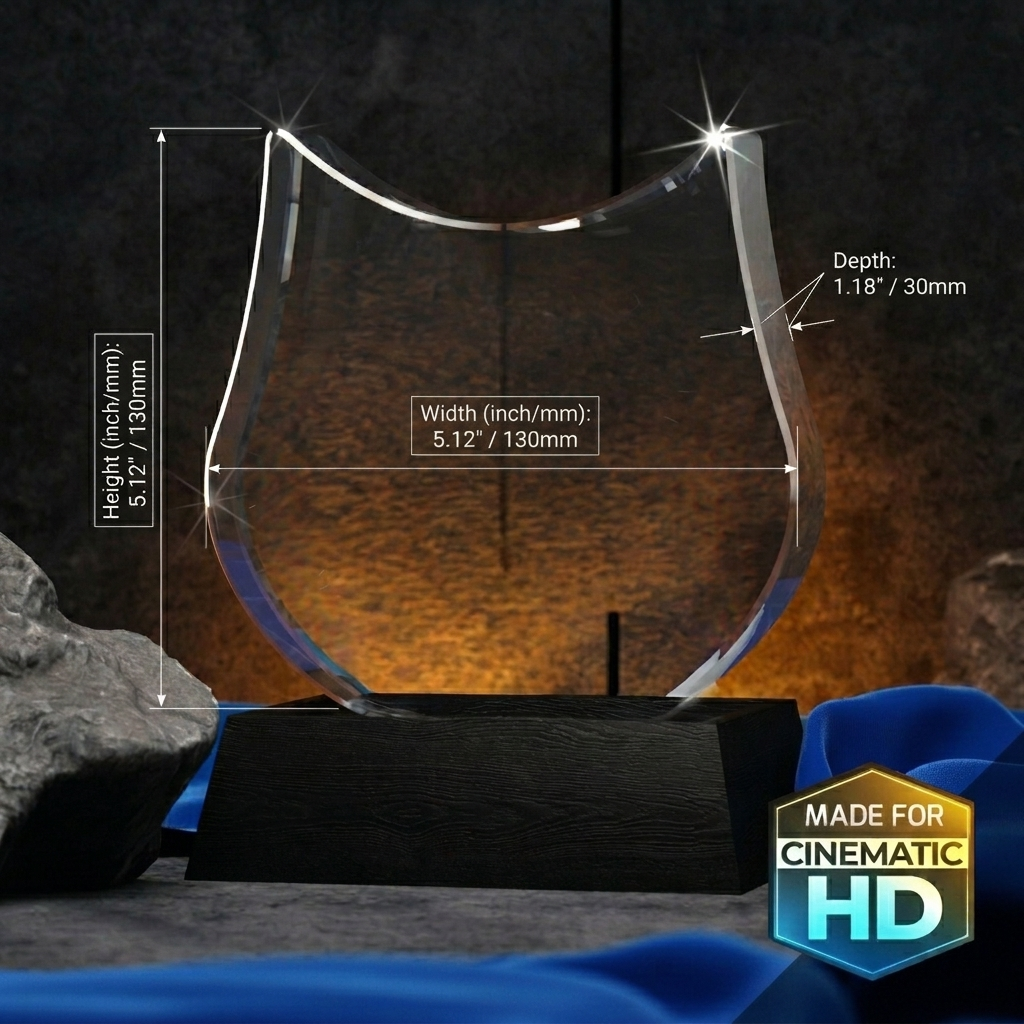 Large Cat Shape Crystal 130x130